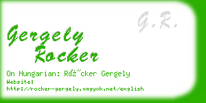 gergely rocker business card